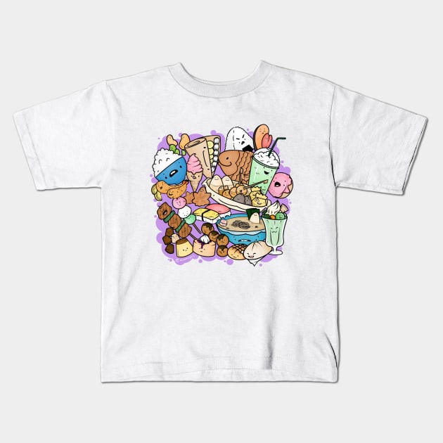 Japanese Food Kids T-Shirt by ocamixn